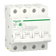 Автоматический выключатель Schneider Electric Resi9 4P 10А (C) 6кА, R9F12410